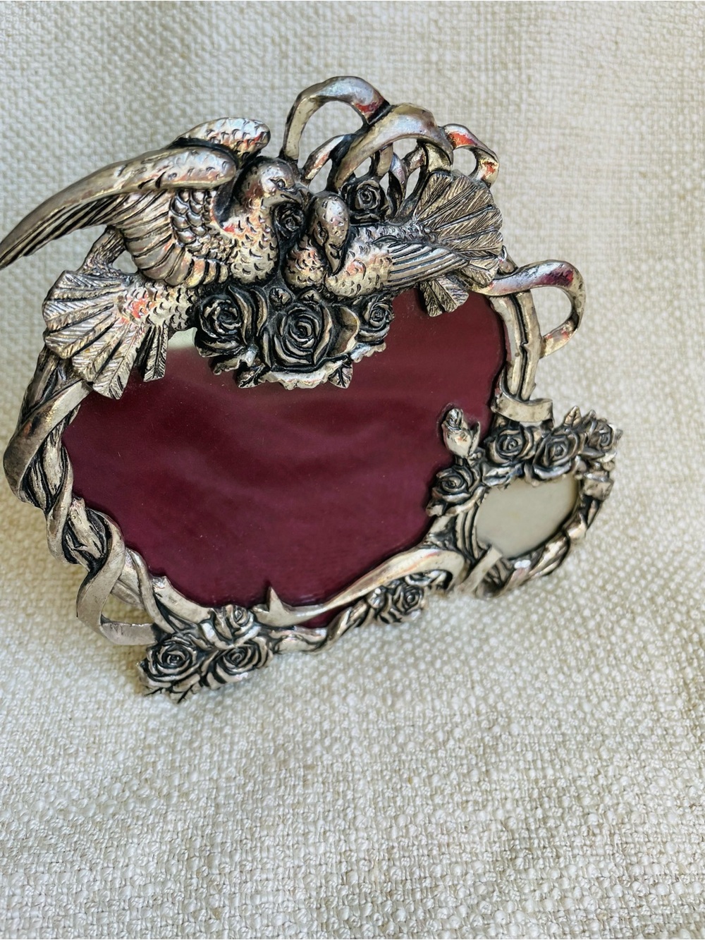 Vintage 90s Arthur Court Anniversary Wedding Pewter Photo Frame - Picture 2 of 6